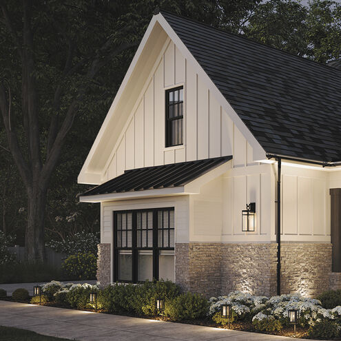 Estate Series Porter LED 25 inch Black with Burnished Bronze Outdoor Wall Mount Lantern