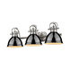 Duncan 3 Light 25 inch Pewter Bath Vanity Wall Light in Black