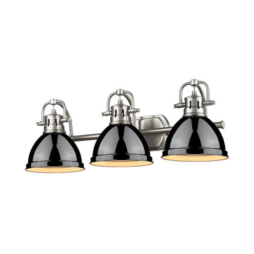 Duncan 3 Light 25 inch Pewter Bath Vanity Wall Light in Black