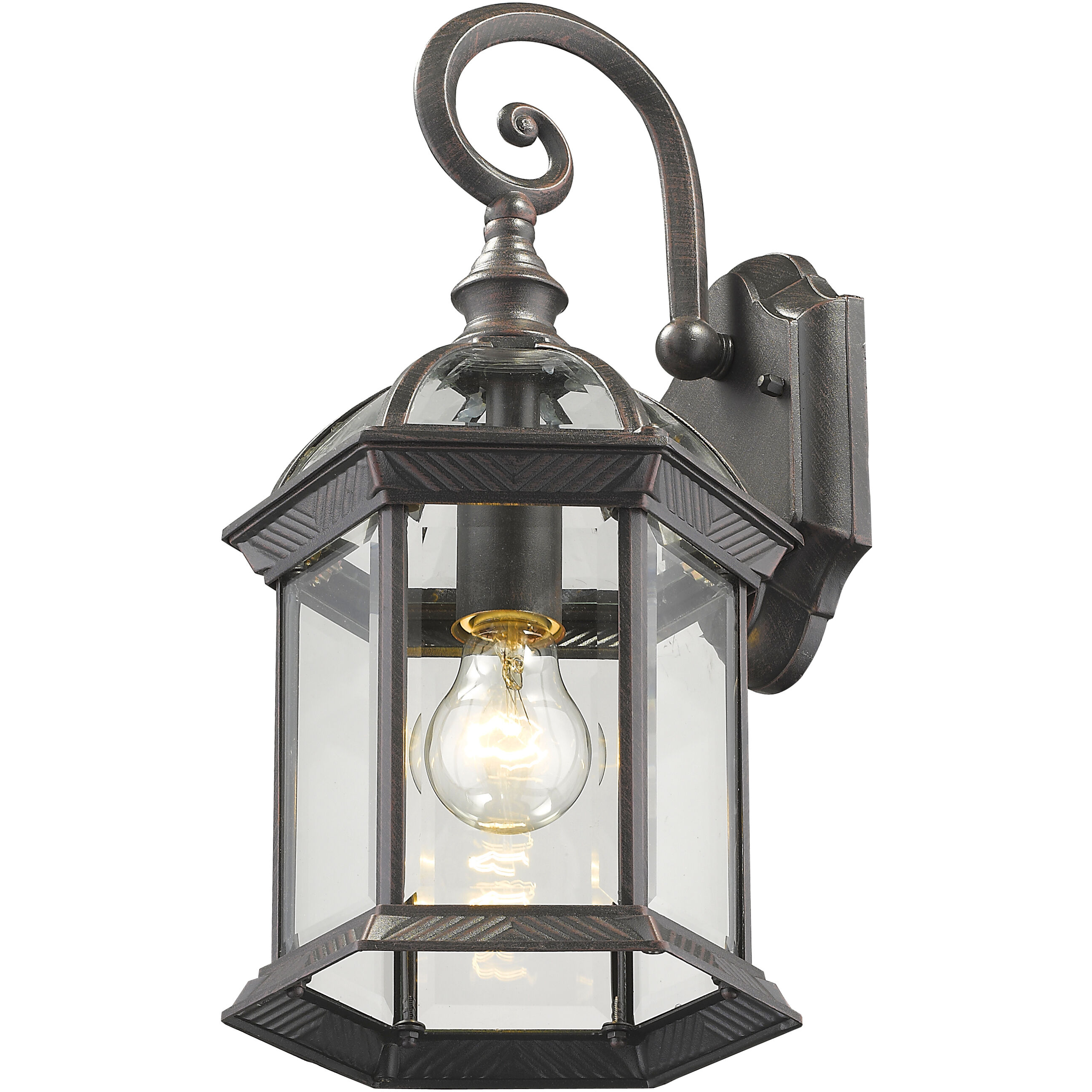 Annex 1 Light 15.75 inch Rust Outdoor Wall Light