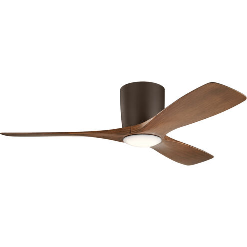 Volos 48 inch Satin Natural Bronze with Walnut Blades Ceiling Fan