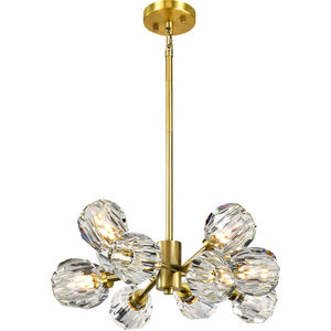 Parisian 12 Light 24 inch Aged Brass Sputnik Chandelier Ceiling Light