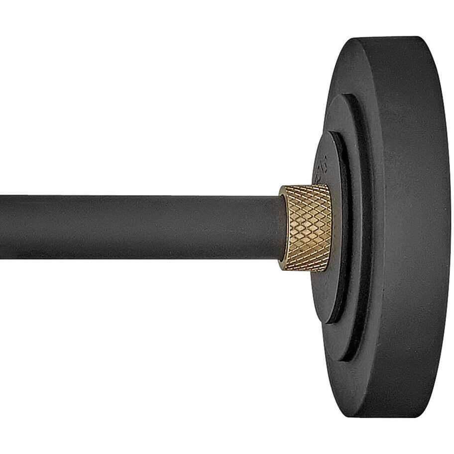 Foundry Dome Outdoor Barn Light in Textured Black, Straight Arm