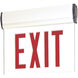 Aaliyah 1 Light Red Letters and White Housing Exit / Emergency Ceiling Light