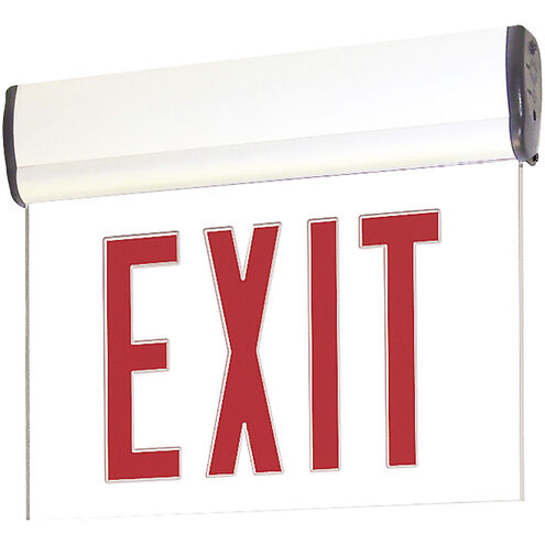 Aaliyah 1 Light Red Letters and White Housing Exit / Emergency Ceiling Light