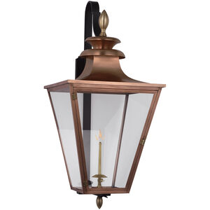 Chapman & Myers Albermarle2 1 Light 39.75 inch Soft Copper and Brass Outdoor Bracketed Gas Wall Lantern, Large