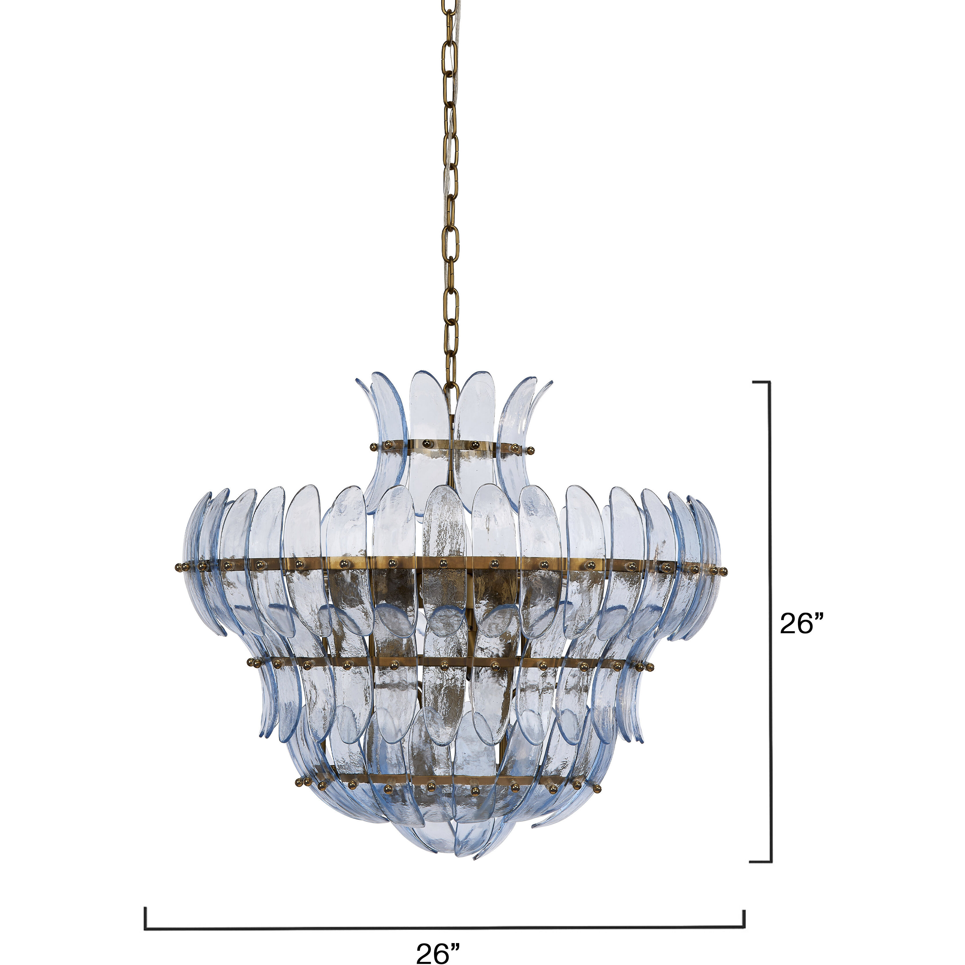 Arcade 10 Light 26 inch Brass Chandelier Ceiling Light