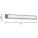 Weston LED 34 inch Brushed Nickel Vanity Light Wall Light