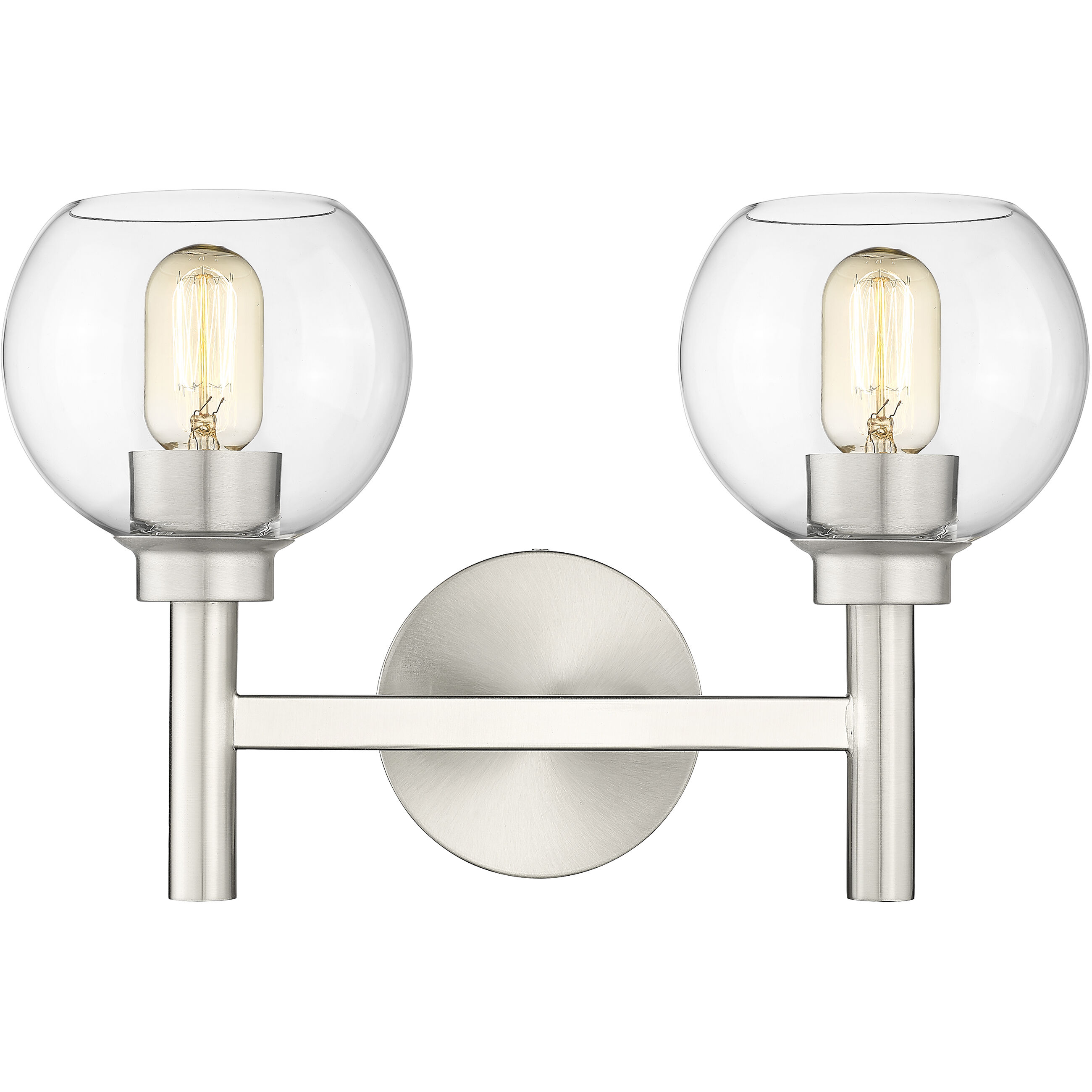 Sutton 2 Light 15.75 inch Brushed Nickel Vanity Wall Light