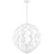 Broche 6 Light 21 inch Matte White Chandelier Ceiling Light