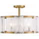 Veil 4 Light 18 inch Legacy Brass Semi Flush Ceiling Light