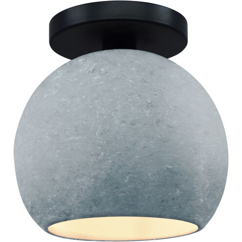 Radiance LED 10 inch Matte Black and Concrete Semi-Flush Ceiling Light