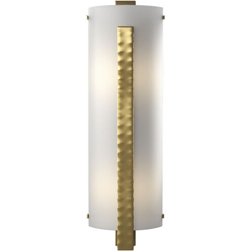 Forged Vertical Bar 2 Light 7.25 inch Modern Brass ADA Sconce Wall Light, Large