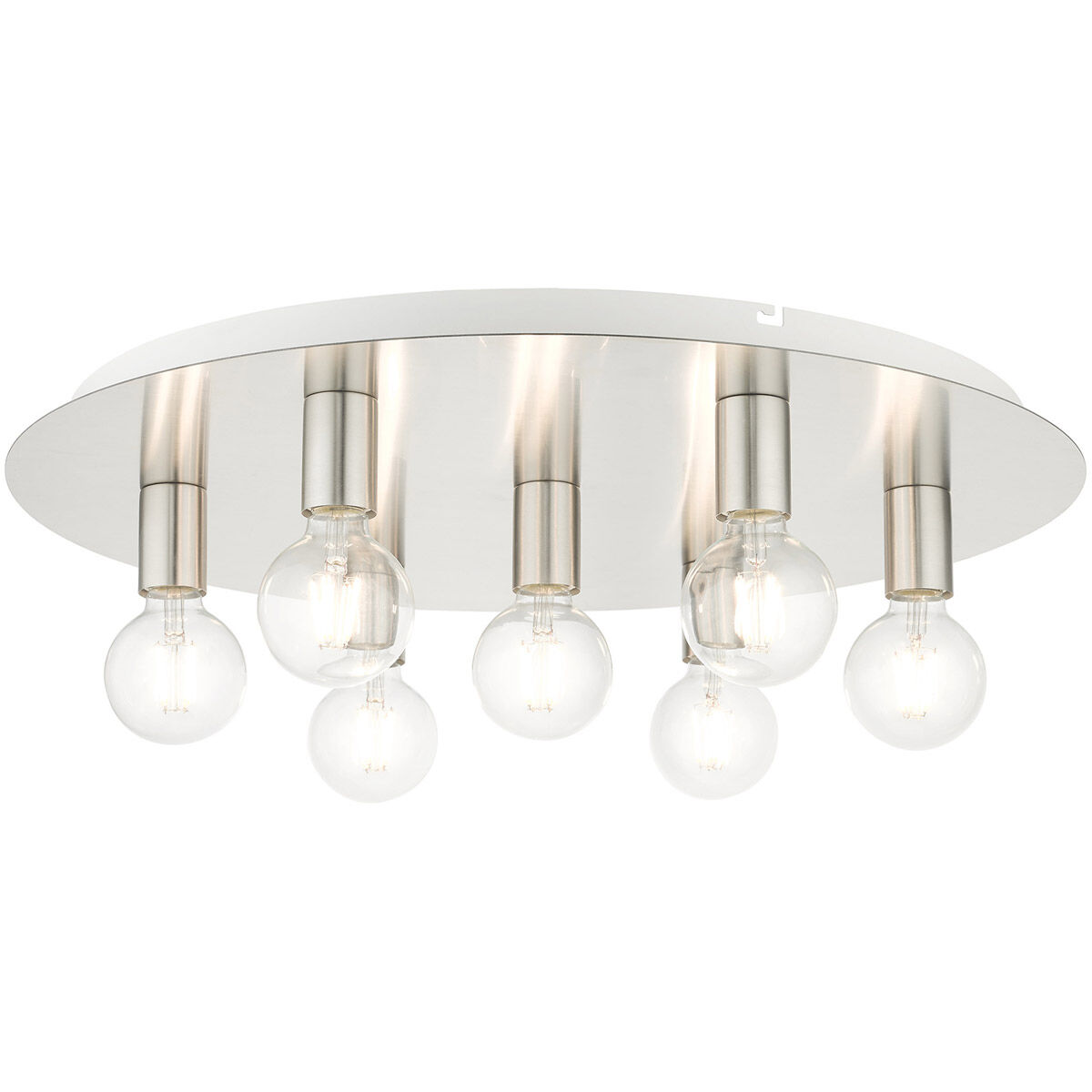Hillview 7 Light 24 inch Brushed Nickel Flush Mount Ceiling Light