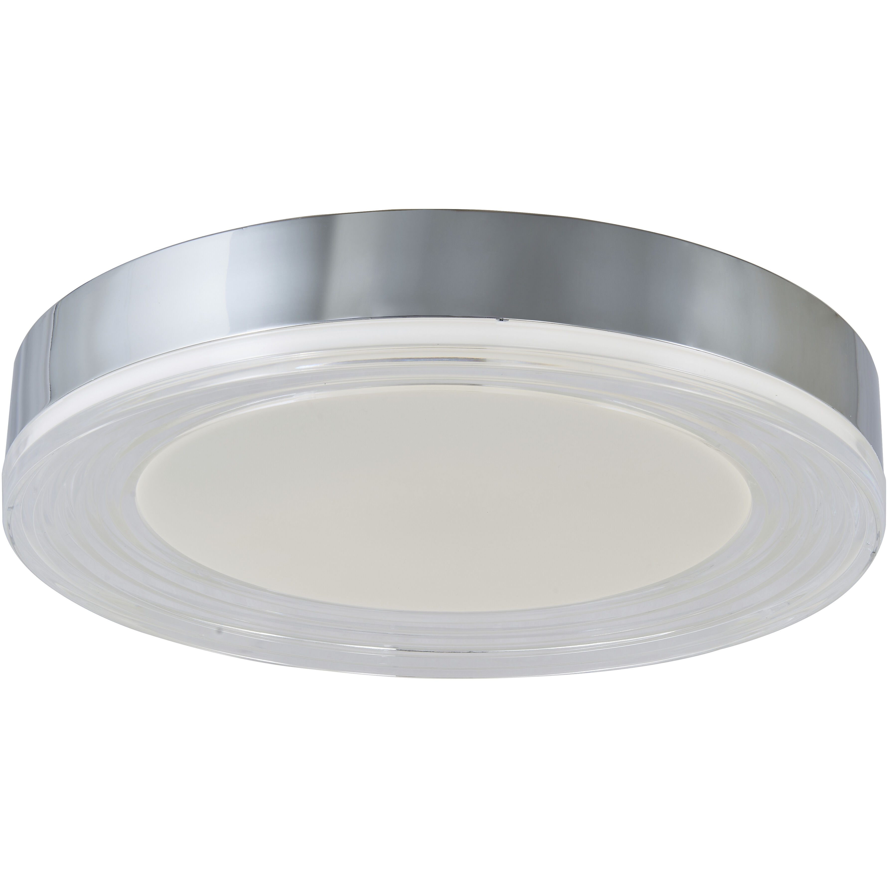 Waves LED 16 inch Chrome Flush Mount Ceiling Light