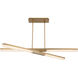 Minx LED 48 inch Aged Brass Chandelier Ceiling Light in 2