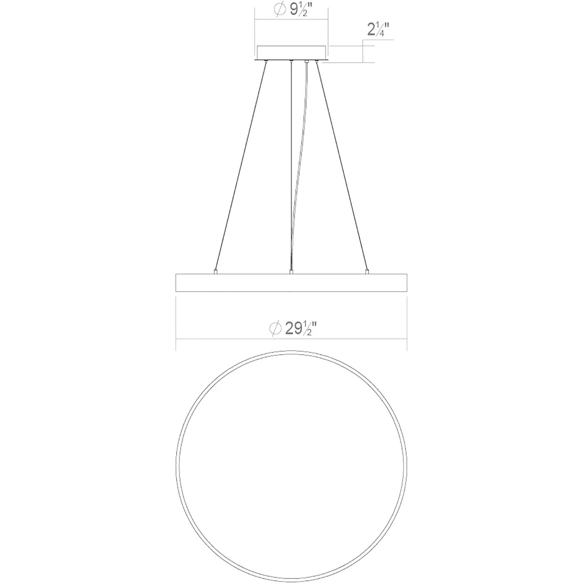Pi LED 30 inch Satin White Pendant Ceiling Light