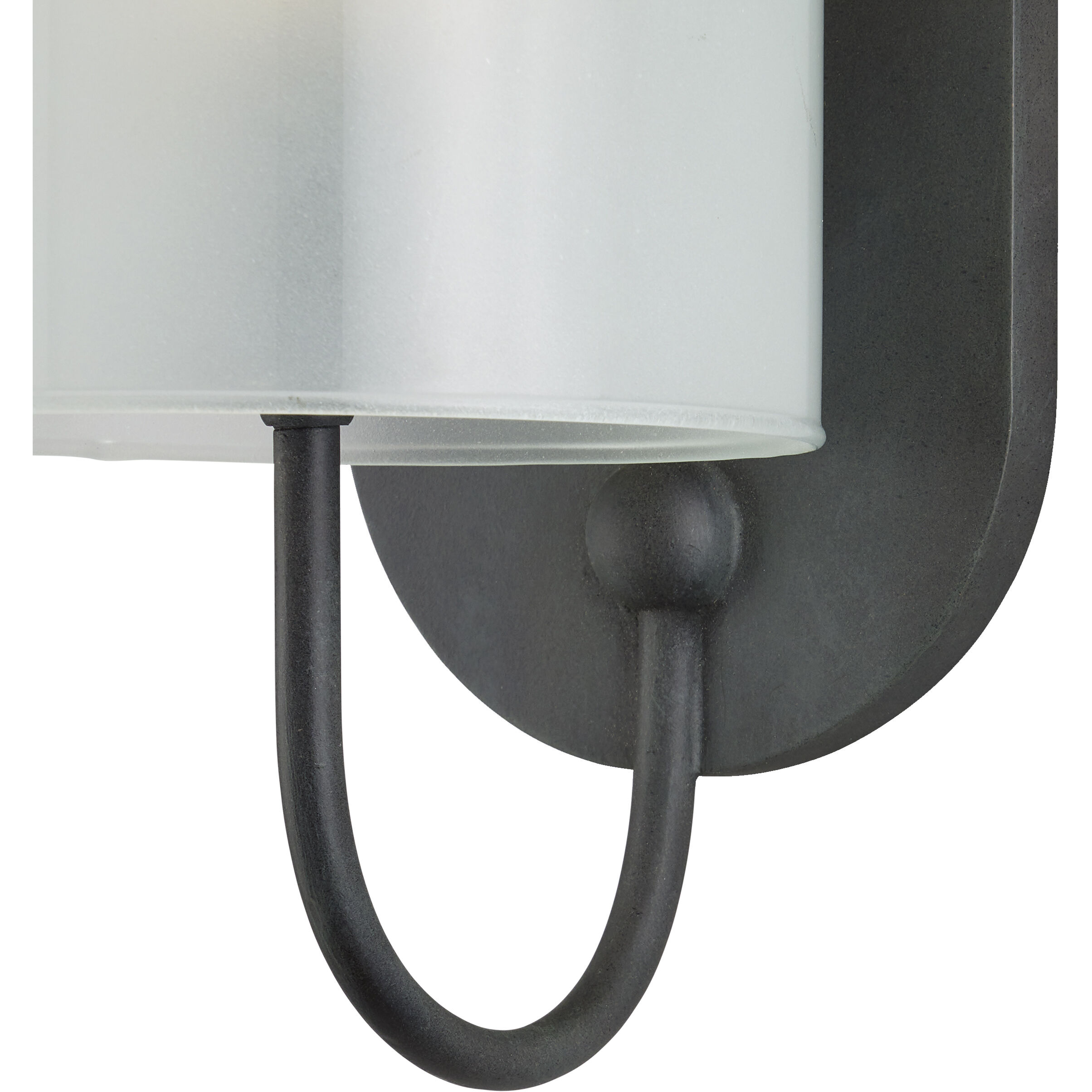 Glacier 1 Light 6 inch Antique Bronze and Frosted White Bath Sconce Wall Light