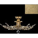 Crystal Laurel 5 Light 28 inch Gold Semi-Flush Mount Ceiling Light in Gold Leaf