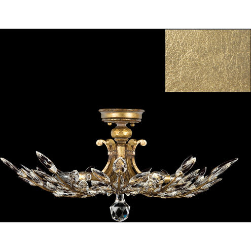 Crystal Laurel 5 Light 28 inch Gold Semi-Flush Mount Ceiling Light in Gold Leaf