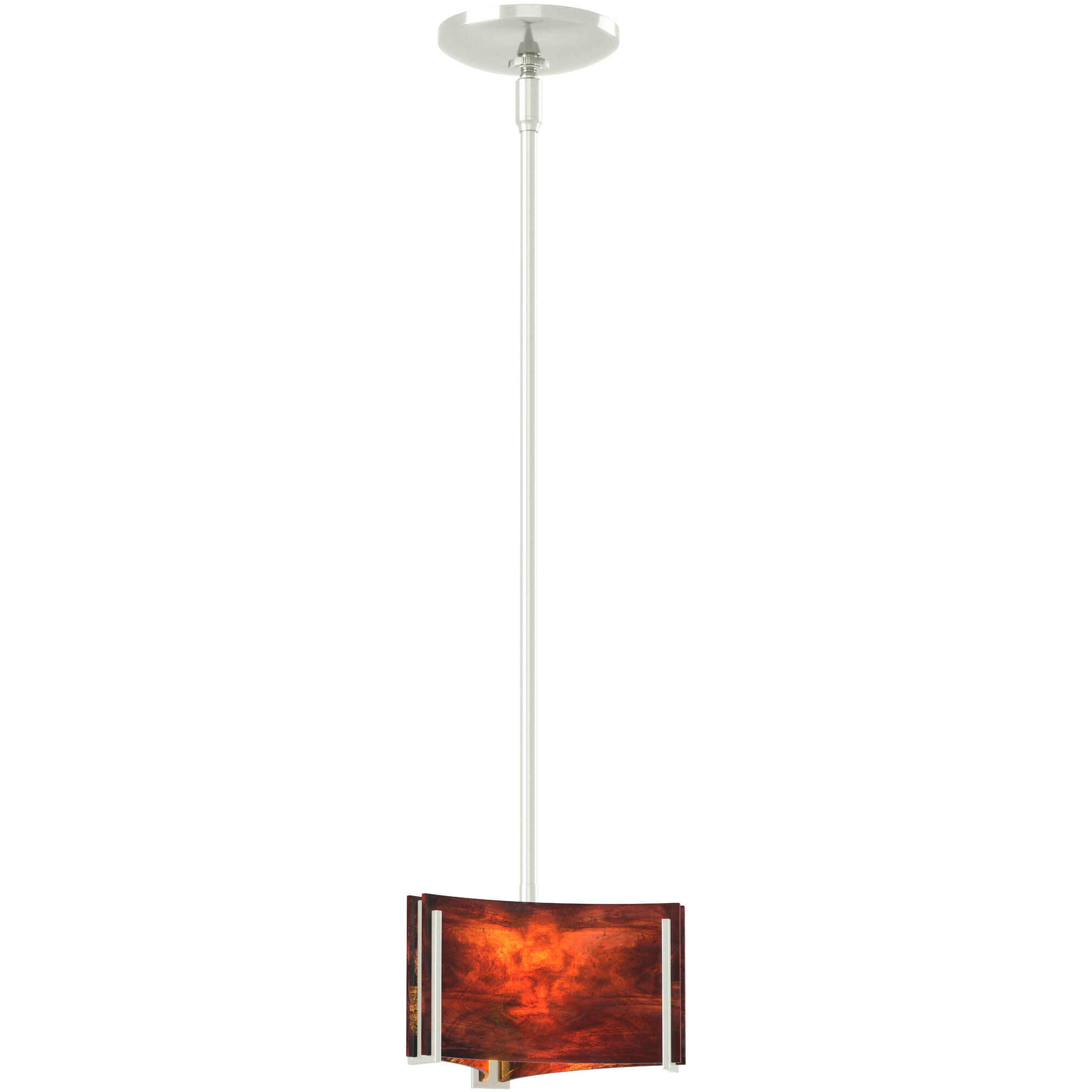 Exos Delta 1 Light 8 inch Sterling Mini Pendant Ceiling Light in Topaz