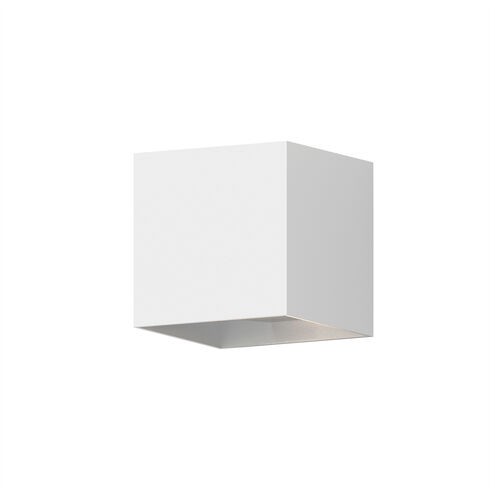 Qube 2 Light 5.25 inch Textured White Wall Sconce Wall Light