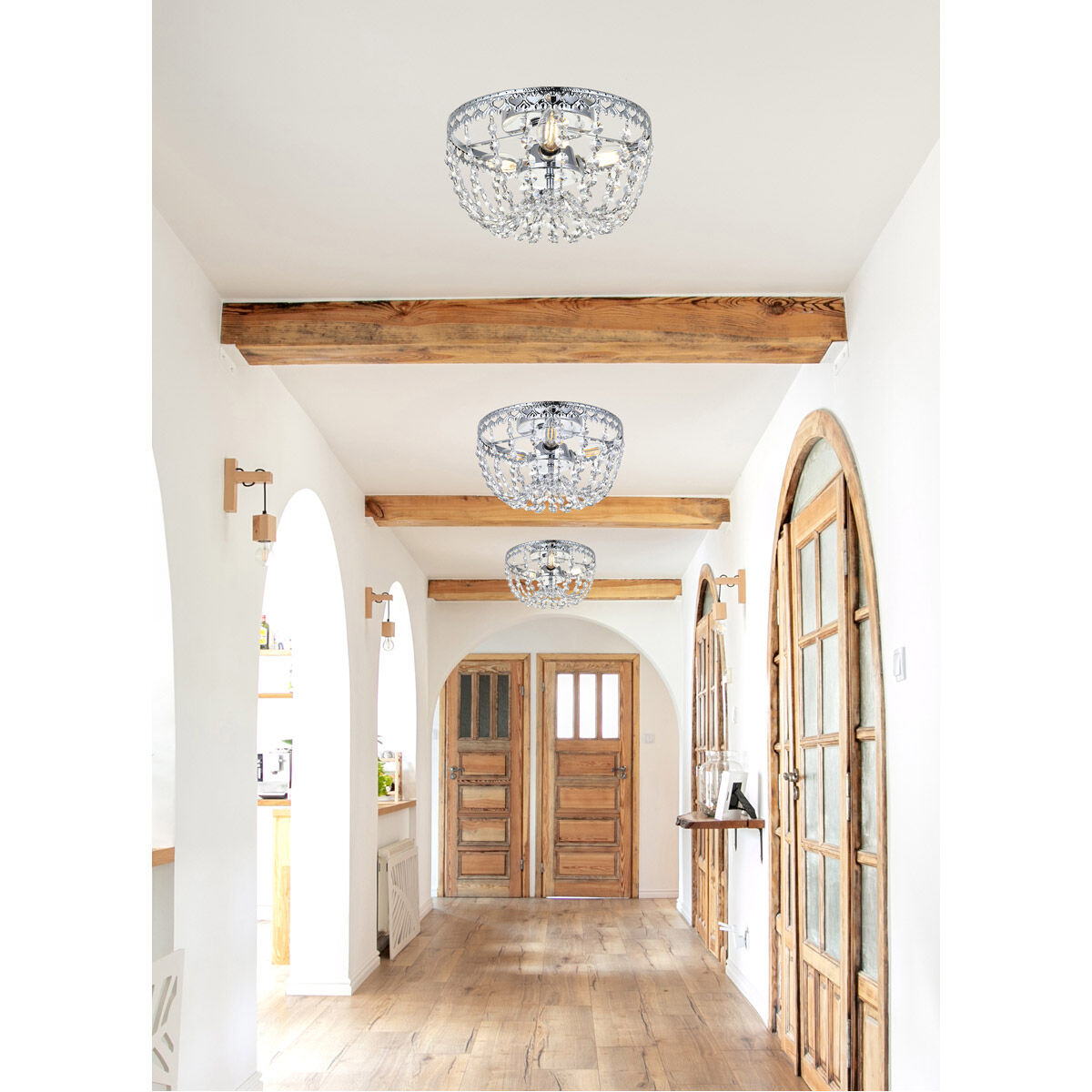 Kylie 3 Light 10 inch Chrome Flush Mount Ceiling Light