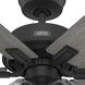Fonthill 52 inch Matte Black with Dark Gray Oak/Matte Black Blades Ceiling Fan