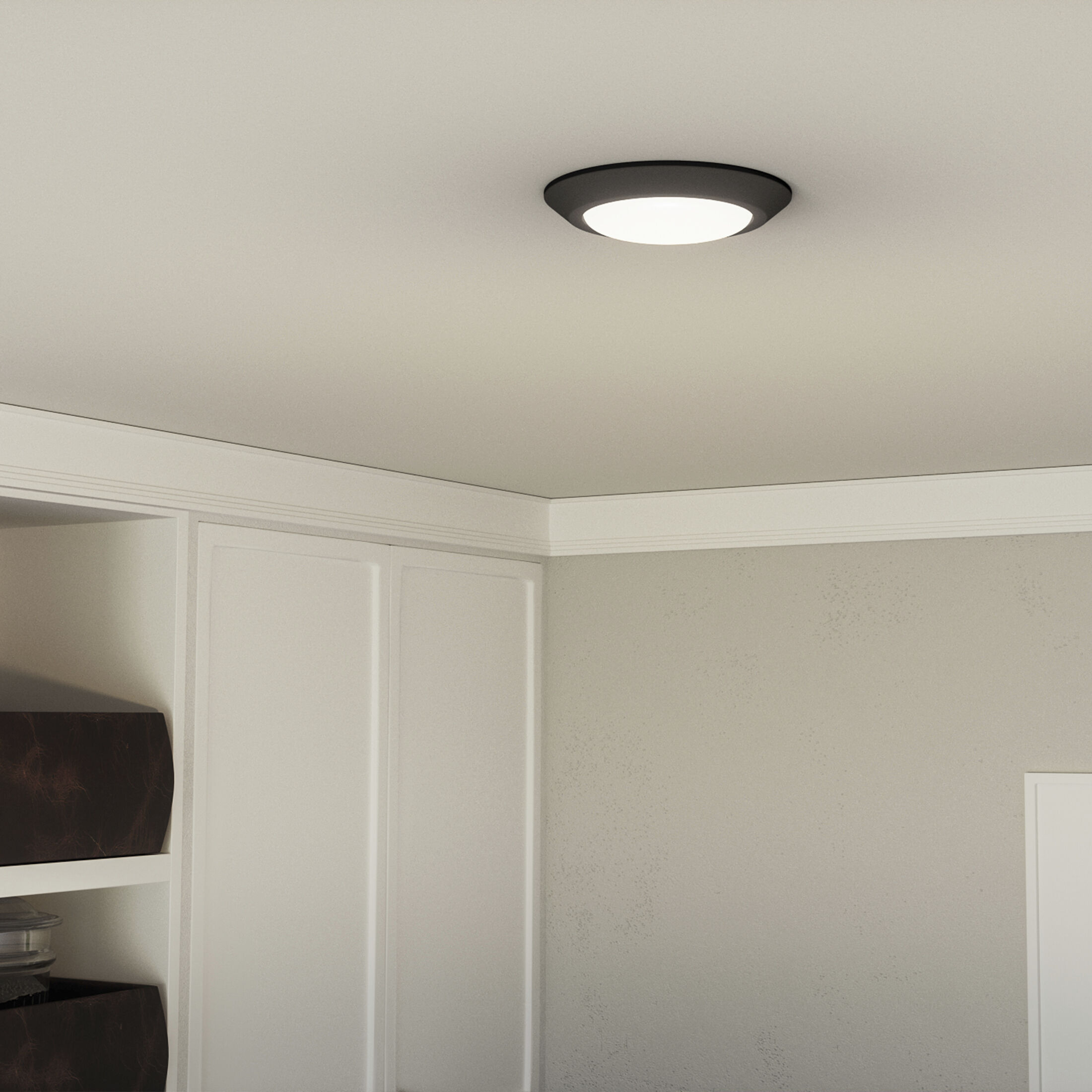 Verge 8 inch Earth Black Flush Mount Ceiling Light