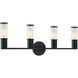 Klarice 4 Light 25.88 inch Matte Black Wall Sconce Wall Light