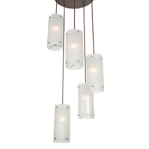Textured Glass 5 Light 19.80 inch Chandelier