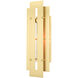 Utrecht 1 Light 22 inch Satin Brass Outdoor Wall Lantern