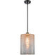 Ballston Large Cobbleskill 1 Light 9 inch Black Antique Brass Pendant Ceiling Light in Mercury Glass, Ballston