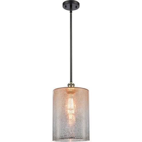 Ballston Large Cobbleskill 1 Light 9 inch Black Antique Brass Pendant Ceiling Light in Mercury Glass, Ballston