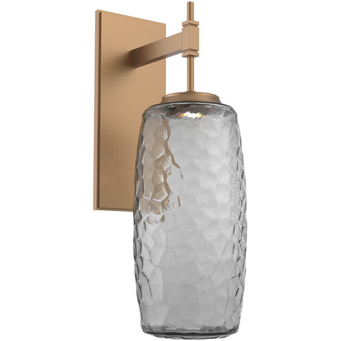 Vessel LED Novel Brass Tempo Sconce Wall Light in 3000K LED, Smoke, Large