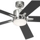 Lucian 60 inch Polished Nickel with Black/Silver Blades Ceiling Fan