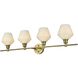 Gene 4 Light 38 inch Satin Gold Bath Sconce Wall Light