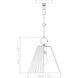 Alaric 1 Light 10 inch Polished Nickel Pendant Ceiling Light