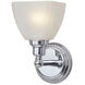 Bradley 1 Light 5.38 inch Chrome Wall Sconce Wall Light in Light Tea-Stained Glass