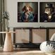 Animals Collection Flat Black Floater Frame Canvas