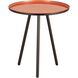 Gregg 21 X 16 inch Orange Enamel with Red Enamel and Black Accent Table, Set of 3