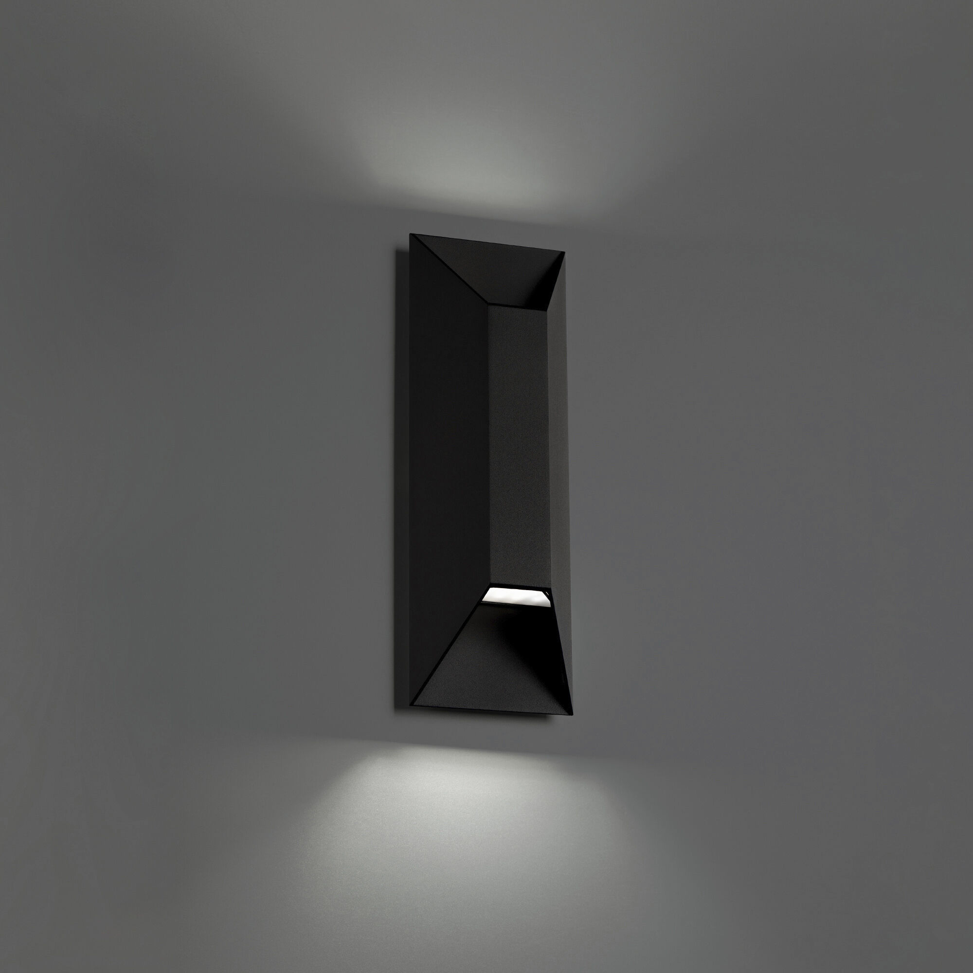 Maglev 2 Light 16 inch Black Outdoor Wall Light in 3500K