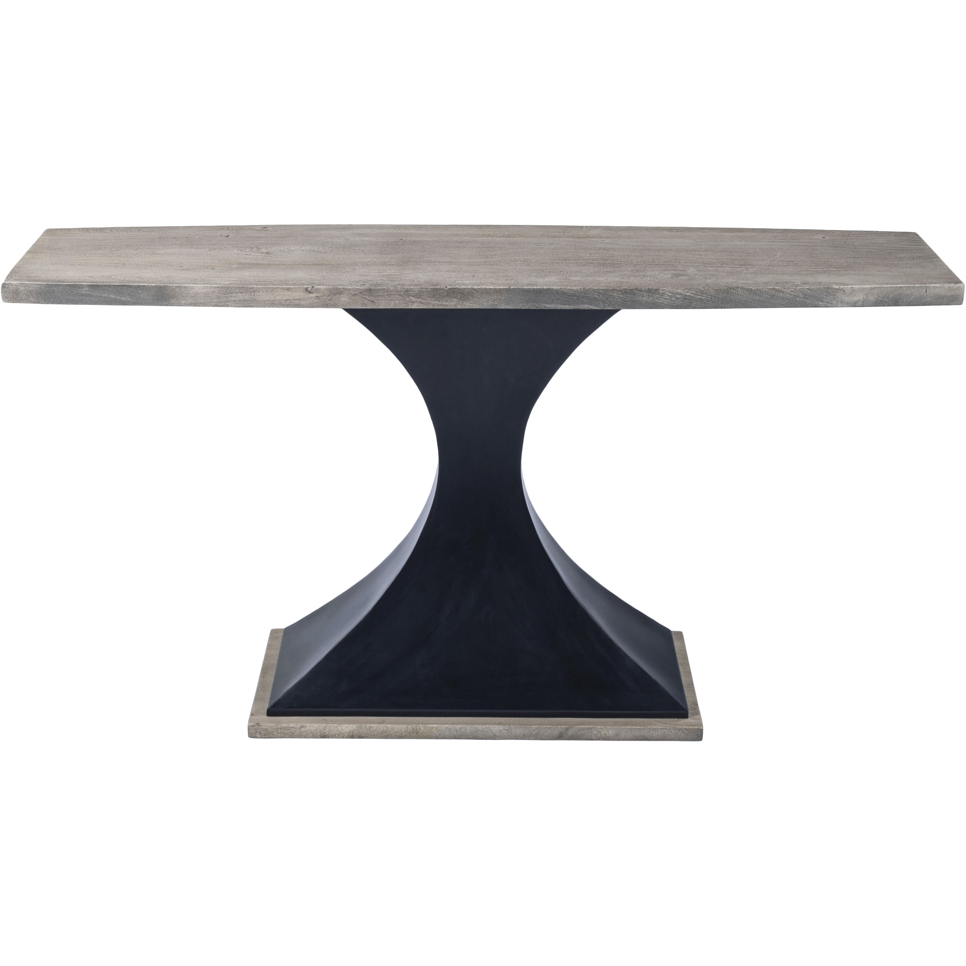 Lidiya Wood & Metal Console Table in Gray