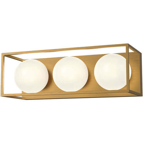 Amelia 3 Light 19 inch Aged Gold Bath Vanity Wall Light in Aged Brass
