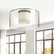 Birch LED 12 inch Black/Clear Flush Mount Ceiling Light