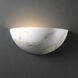 Ambiance 1 Light 10.5 inch Carrara Marble Wall Sconce Wall Light, Form+Finish+Function