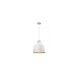 Canada 1 Light 12 inch White/Silver Single Pendant Lighting Ceiling Light
