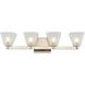 Weston LED 5 inch Glazed Nickel Bath Vanity Light Wall Light