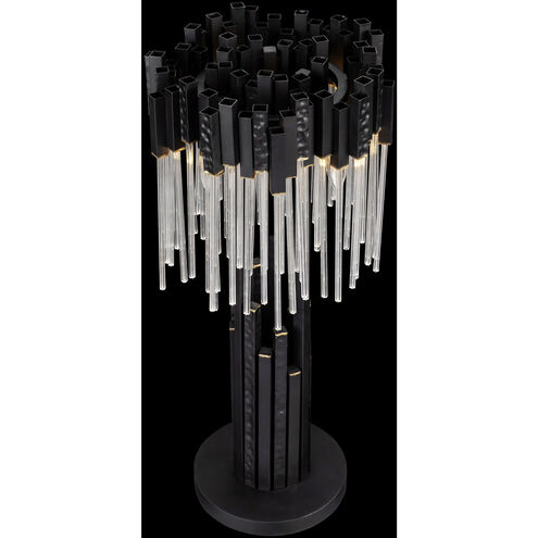 Matrix 30 inch 60 watt Matte Black Table Lamp Portable Light in Matte Black/French Gold