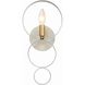 Luna Bath Sconce Wall Light in Matte White and Antique Gold